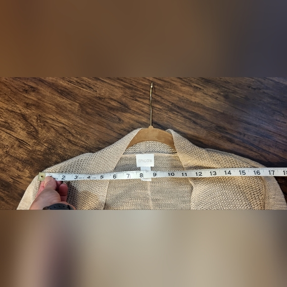 Chico's Tan Cardigan Chico's Size 1 (approximately medium/8) - Picture 4 of 4